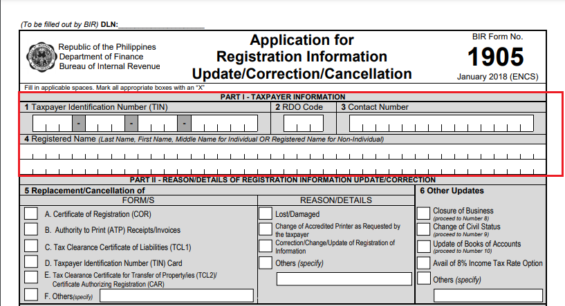 How to transfer your rdo using bir form 1905 updated for 2021 