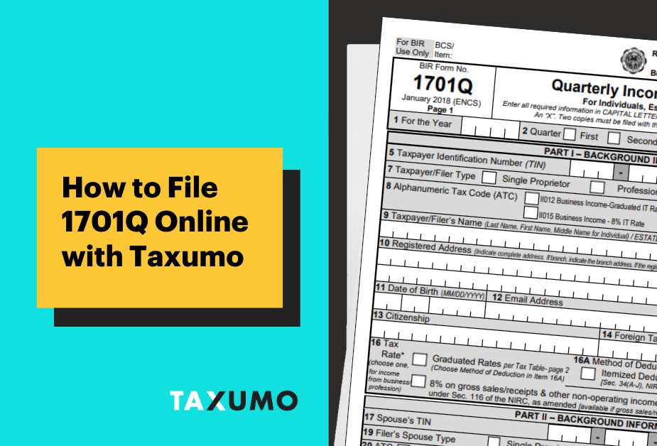 How to File 1701Q Online with Taxumo | Taxumo - File & Pay Your Taxes ...