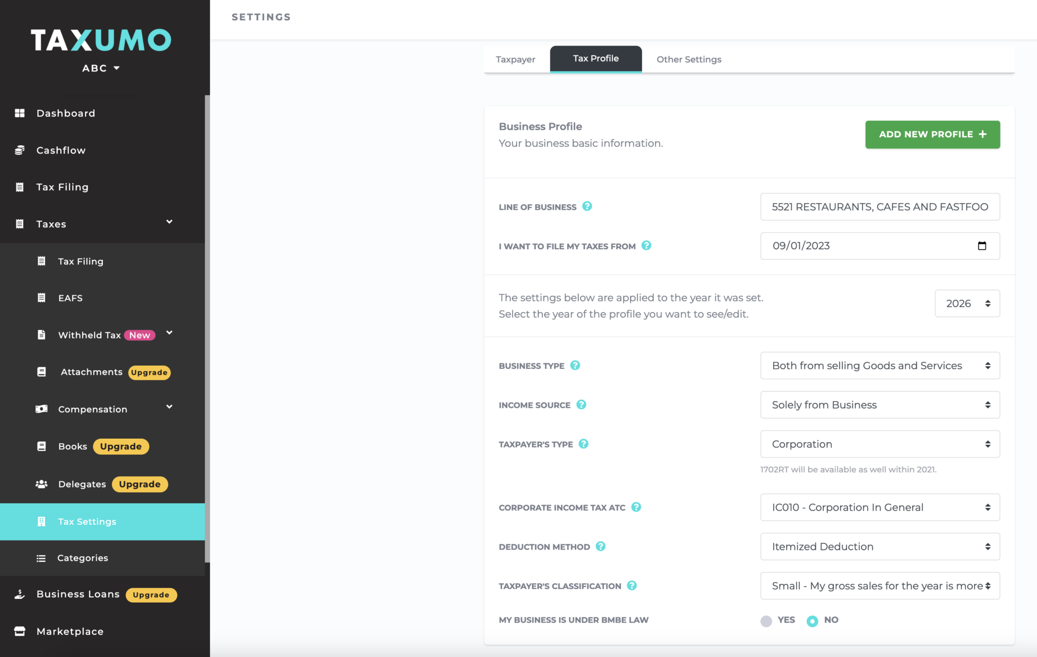 Taxumo How To's: Setting up your Company Information in Taxumo